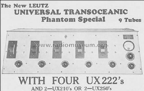 Universal Transoceanic Phantom Special ; Leutz, C.R., Inc. (ID = 1549881) Radio