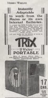 5 Valve Portable ; Trix Brand, Lever (ID = 2702210) Radio