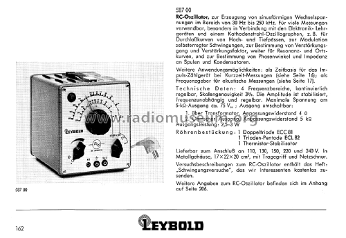 RC-Oszillator 58700; Leybold; Deutschland (ID = 2544883) teaching