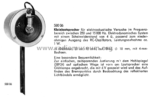 Kleinlautsprecher 58006; Leybold; Deutschland (ID = 2544923) teaching