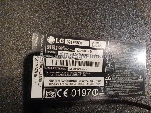 TV LED 32LF5800; Gold Star Co., Ltd., (ID = 3018669) Television