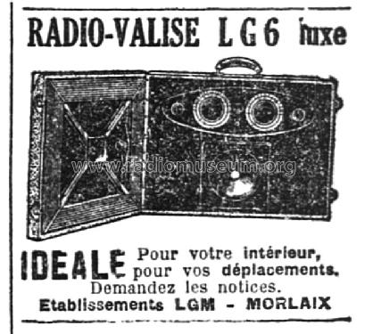 Radio-Valise LG6 luxe; LGM L.G.M., Le (ID = 1830871) Radio