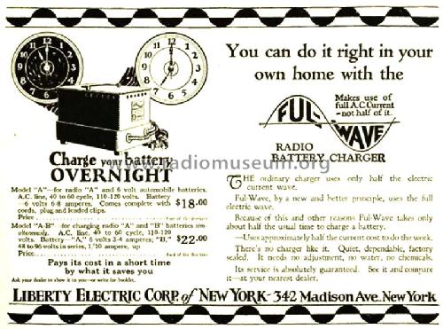 Radio Battery Charger Model A; Liberty Electric (ID = 1369173) Strom-V