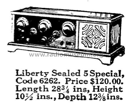 Sealed Five Special Code 6262; Liberty Transformer (ID = 1954390) Radio