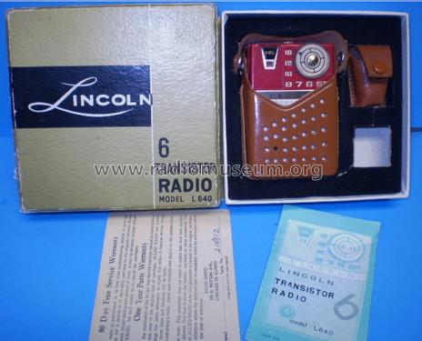 Transistor 6 L640; Lincoln Radio (ID = 1213717) Radio