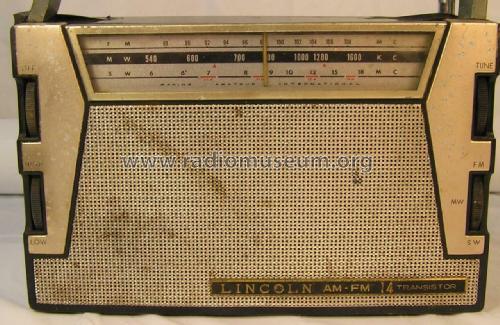 AM-FM 14 Transistor ; Lincoln Radio (ID = 2465865) Radio