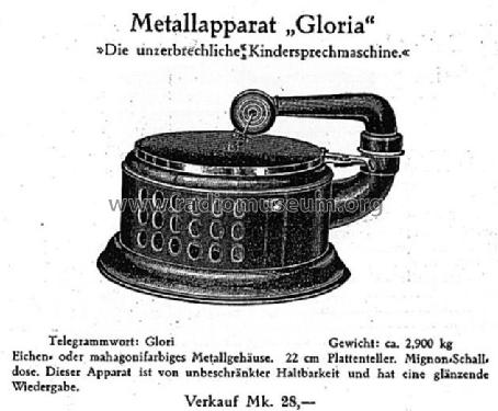 Parlophon Gloria; Lindström, Carl; (ID = 3055816) TalkingM