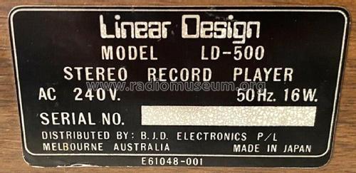 Stereo Record Player LD-500; Linear Design brand, (ID = 2735338) R-Player