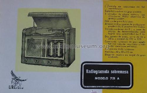 Radiogramola Sobremesa 751-A; LIRE; Barcelona (ID = 1433530) Radio