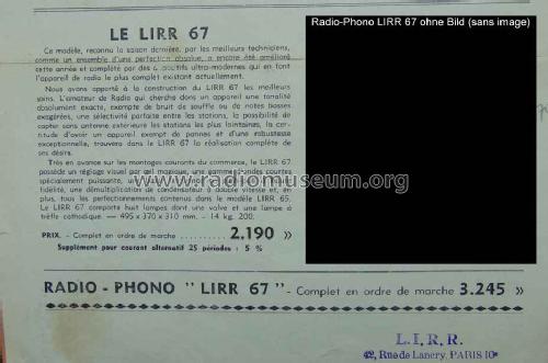 Radio-Phono 67; LiRR, Les Ingéneurs (ID = 1775280) Radio