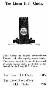 H.F. Choke ; Lissen Ltd.; London (ID = 1300718) Radio part