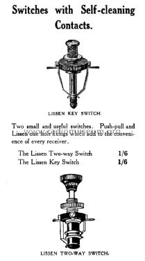 Key Switch ; Lissen Ltd.; London (ID = 1301165) Radio part