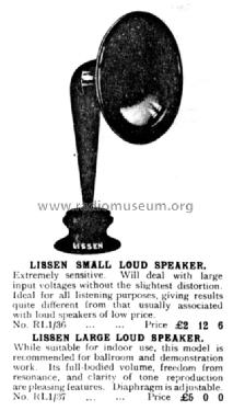 Large Loud Speaker ; Lissen Ltd.; London (ID = 1230649) Speaker-P