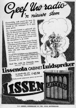 Lissenola Cabinet Cone Loudspeaker ; Lissen Ltd.; London (ID = 2776210) Speaker-P