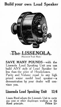 Lissenola Loud Speaking Unit ; Lissen Ltd.; London (ID = 1300869) Radio part