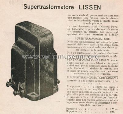 Super Transformer ; Lissen Ltd.; London (ID = 2694976) Radio part