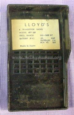 6 Transistor 6TP-207; Lloyd's Electronics; (ID = 1569468) Radio