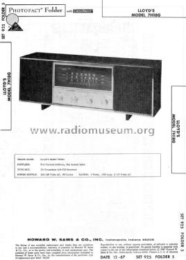 7H18G ; Lloyd's Electronics; (ID = 1517973) Radio