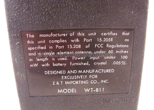 8 Transistor Transceiver WT-811; Lloyd's Electronics; (ID = 1232133) Cittadina