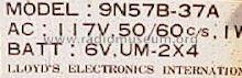 9N57B-37A ; Lloyd's Electronics; (ID = 453539) Radio