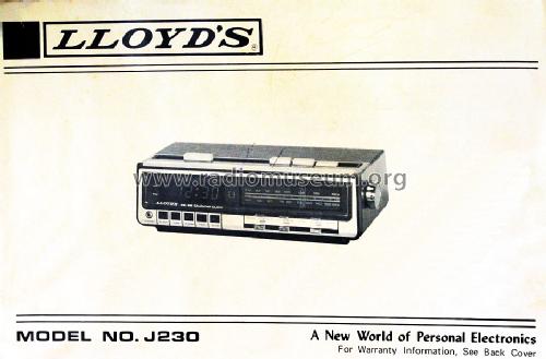 FM /AM Calendar Clock J230; Lloyd's Electronics; (ID = 1595777) Radio