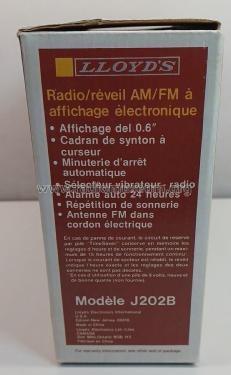 FM-AM Electronic Clock J202B; Lloyd's Electronics; (ID = 2909223) Radio