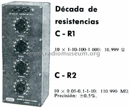 Década de Resistencias C-R1; LME Laboratorio de (ID = 1572385) Equipment