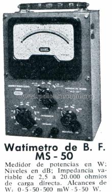 Watímetro de B.F. MS-50; LME Laboratorio de (ID = 1572405) Equipment