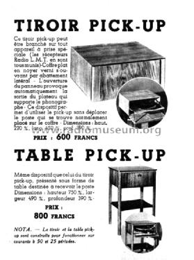 Table Pick-Up ; LMT L.M.T., Le (ID = 1684764) Sonido-V
