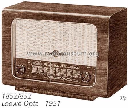 1852W; Loewe-Opta; (ID = 707939) Radio