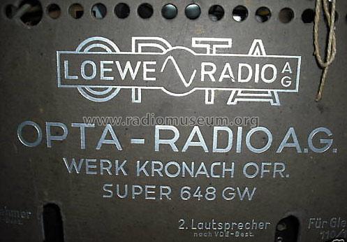 648 GW b; Loewe-Opta; (ID = 652732) Radio