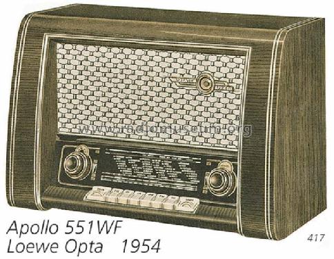 Apollo 551WF; Loewe-Opta; (ID = 391) Radio