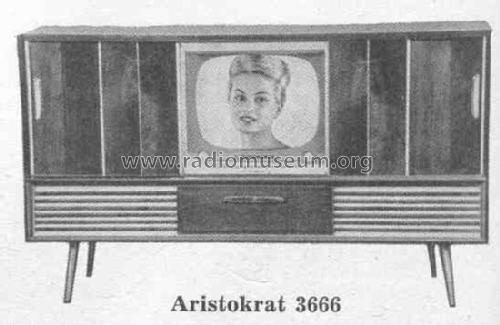 Aristokrat 3666; Loewe-Opta; (ID = 379873) TV-Radio