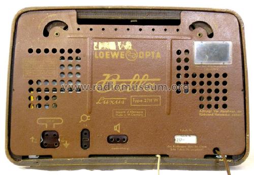 Bella-Luxus 2711W; Loewe-Opta; (ID = 532667) Radio