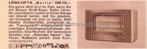 Berlin 750GW; Loewe-Opta; (ID = 29444) Radio