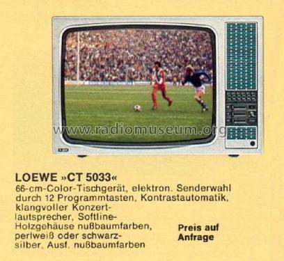 CT 5033; Loewe-Opta; (ID = 1762787) Television