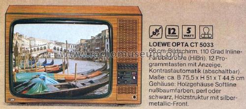 CT 5033; Loewe-Opta; (ID = 1763755) Television