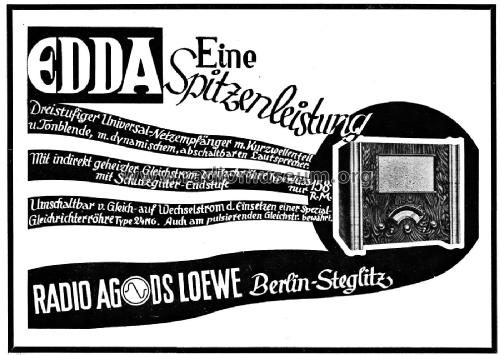 Edda GL; Loewe-Opta; (ID = 3105038) Radio