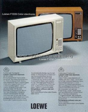 F1220 Color electronic 52440; Loewe-Opta; (ID = 1754140) Television