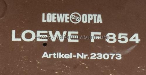 F 854 electronic Artikel-Nr.23073; Loewe-Opta; (ID = 1681521) Television