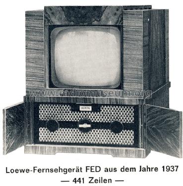 Fernseh-Tischgerät FE D; Loewe-Opta; (ID = 1474679) Television