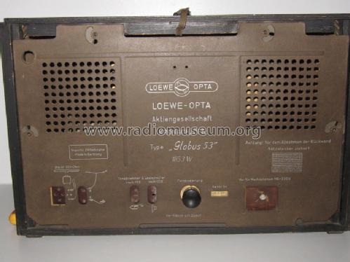 Globus 53 1853W; Loewe-Opta; (ID = 1435840) Radio