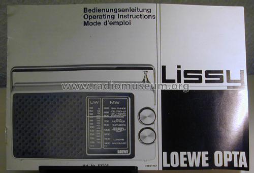 Lissy 53206; Loewe-Opta; (ID = 1533735) Radio