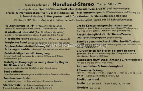 Nordland-Stereo 6859T/W Ch= 6772W; Loewe-Opta; (ID = 2146392) Radio