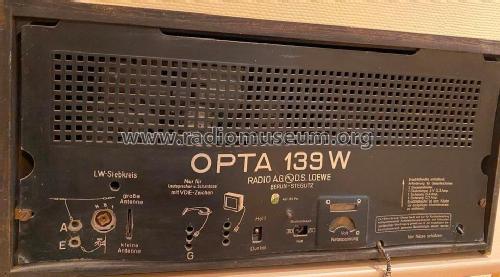 Opta 139W; Loewe-Opta; (ID = 3002967) Radio