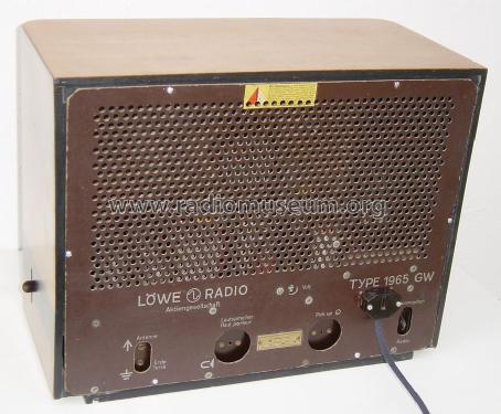 Löwe-Opta 1965GW; Loewe-Opta; (ID = 1179386) Radio