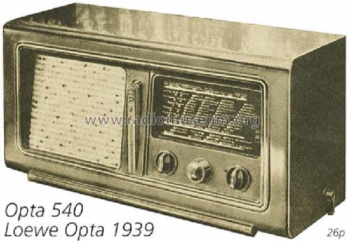 Opta 540GW; Loewe-Opta; (ID = 374) Radio