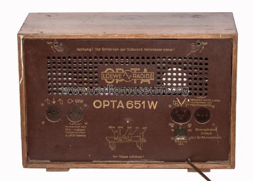 Opta 651W; Loewe-Opta; (ID = 3056069) Radio