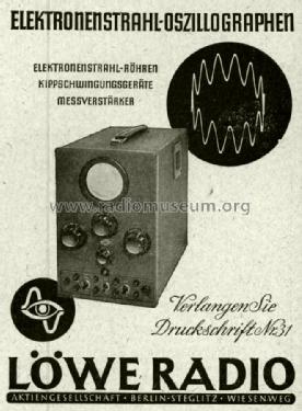 Oszillographen-Meß-Apparat OMA 4; Loewe-Opta; (ID = 1612255) Equipment