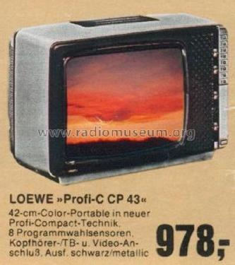 Profi-C CP 43; Loewe-Opta; (ID = 1767176) Television